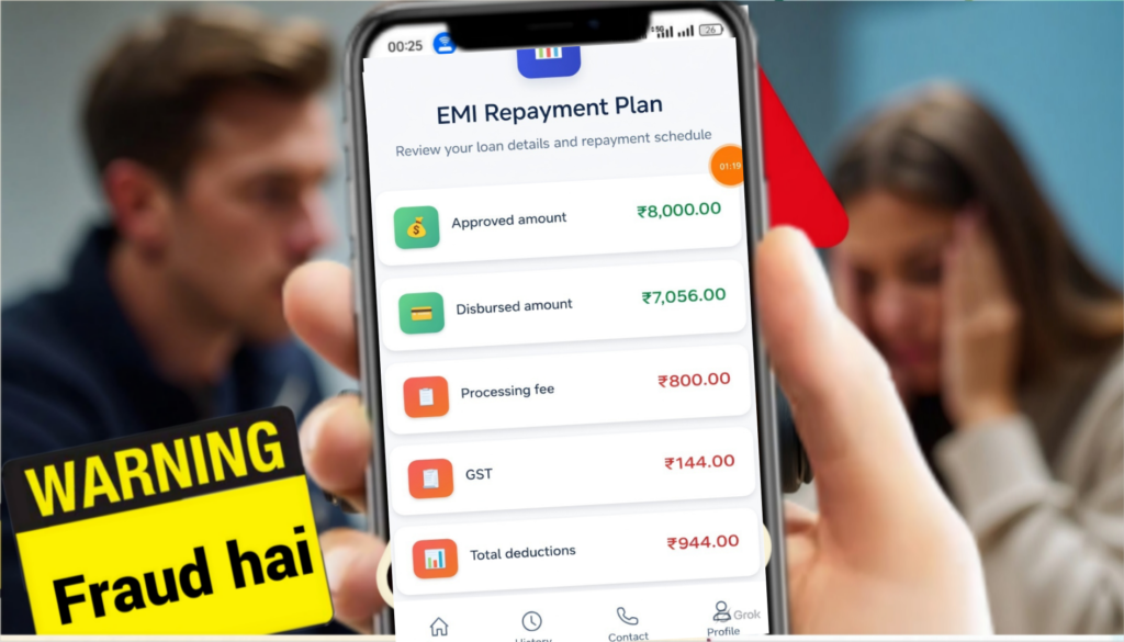 CashVia loan app home screen showing instant personal loan options up to 5 lakh with low CIBIL approval in 2026